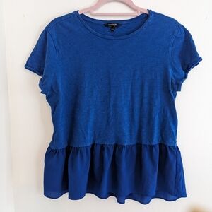 Banana Republic Blue Peplum Top